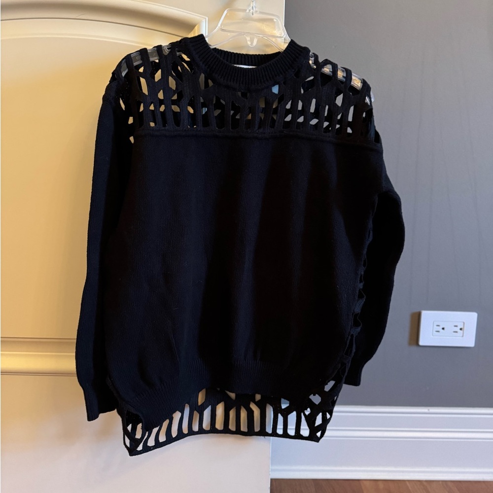 One Grey Day women’s cutout black Sweater